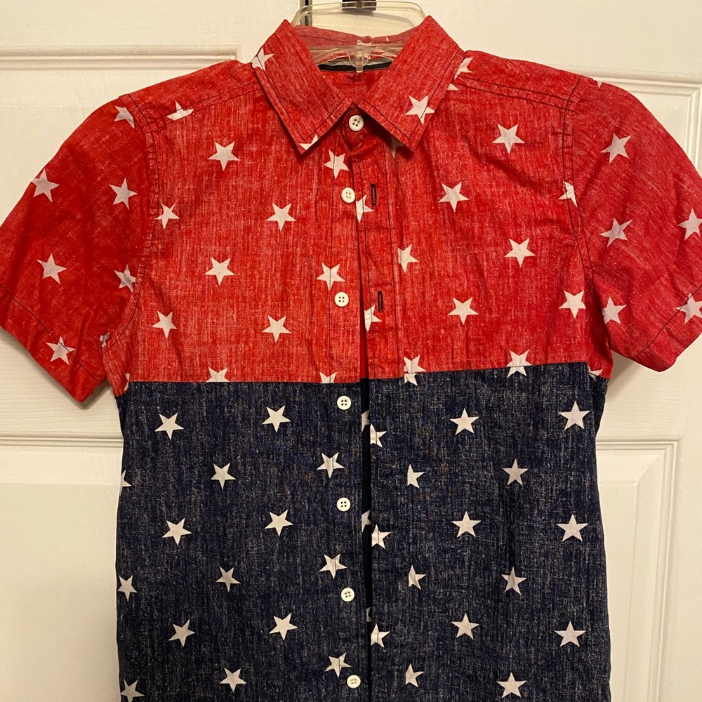 Patriotic Boy’s Button Down Shirt